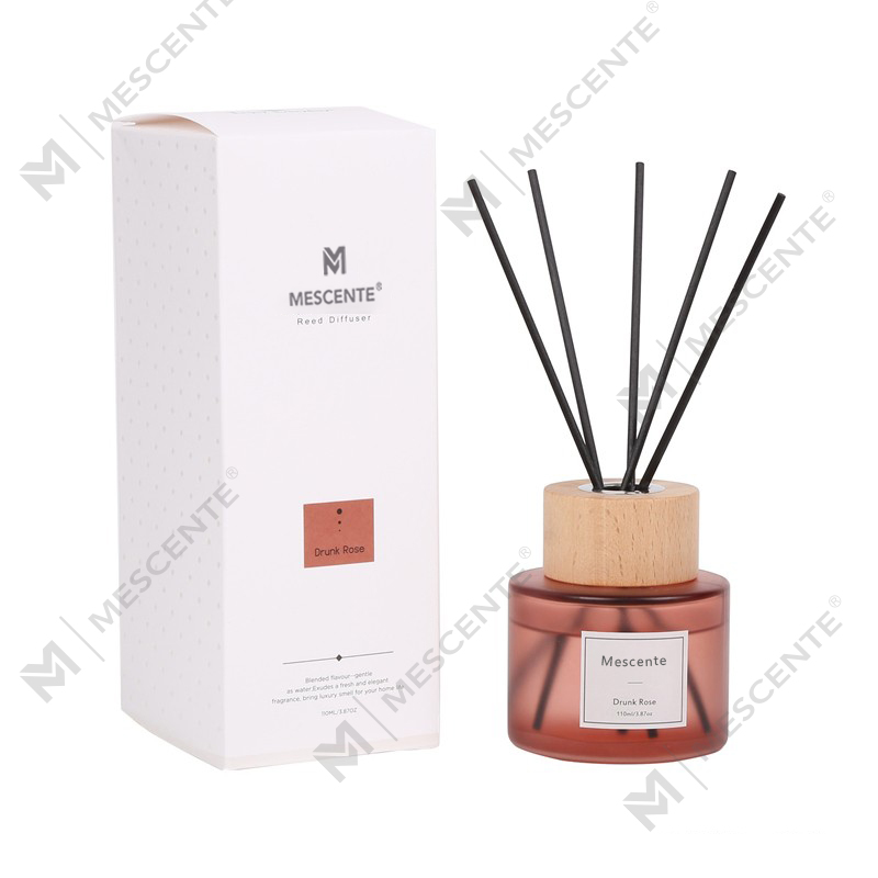 M&Scent Großhandel luxuriöser Private-Label-Glasflaschen-Red-Diffusor mit Stopfen