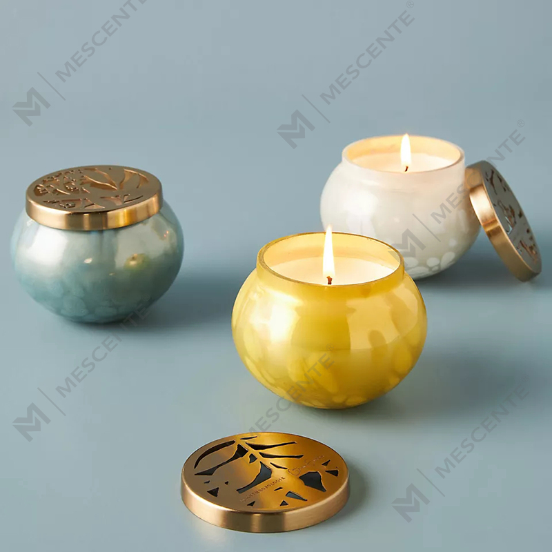 M&scent Private Label Custom Home Dekoration Luxus-Kerzengläser aus Glas, Sojawachs-Duftkerzen mit Deckel