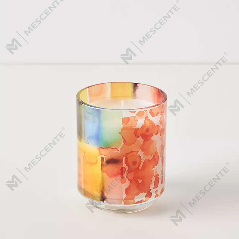 M&Scent Luxus-Sojawachskerzen mit individueller Dekoration, Private Label, 3 Dochte, „A Sunday Painter“, Glaskristall-Duftkerzen