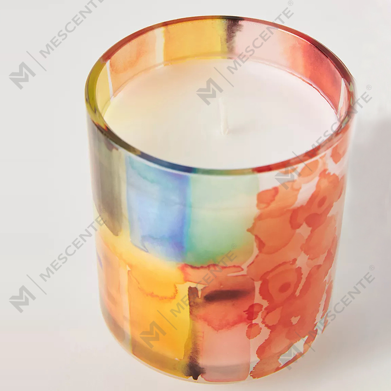 M&Scent Luxus-Sojawachskerzen mit individueller Dekoration, Private Label, 3 Dochte, „A Sunday Painter“, Glaskristall-Duftkerzen