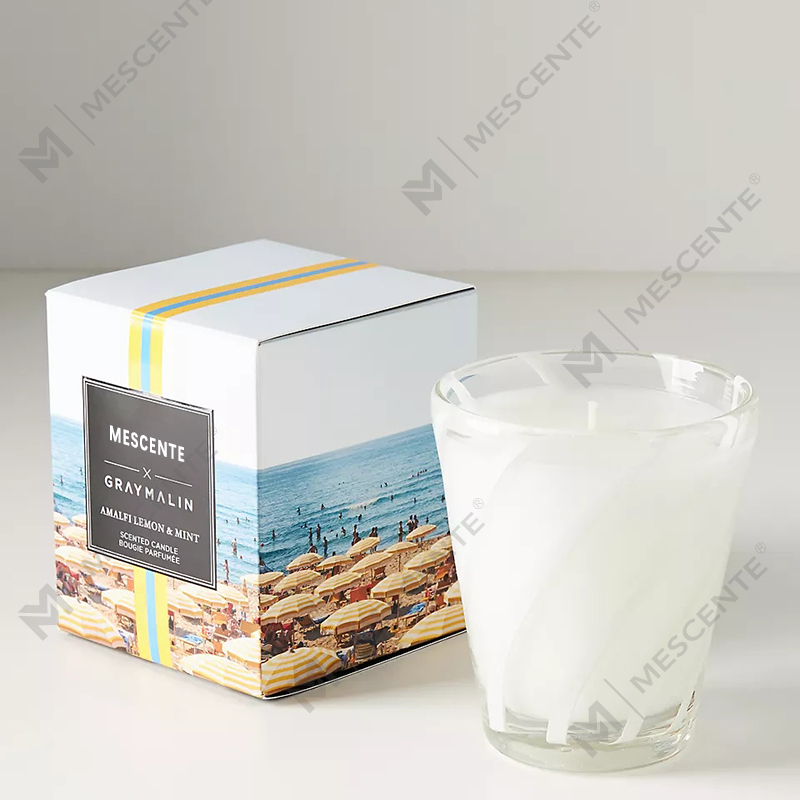 M&Scent Luxus-Duftkerzen aus weißem Sojawachs mit personalisiertem Logo für Hochzeiten