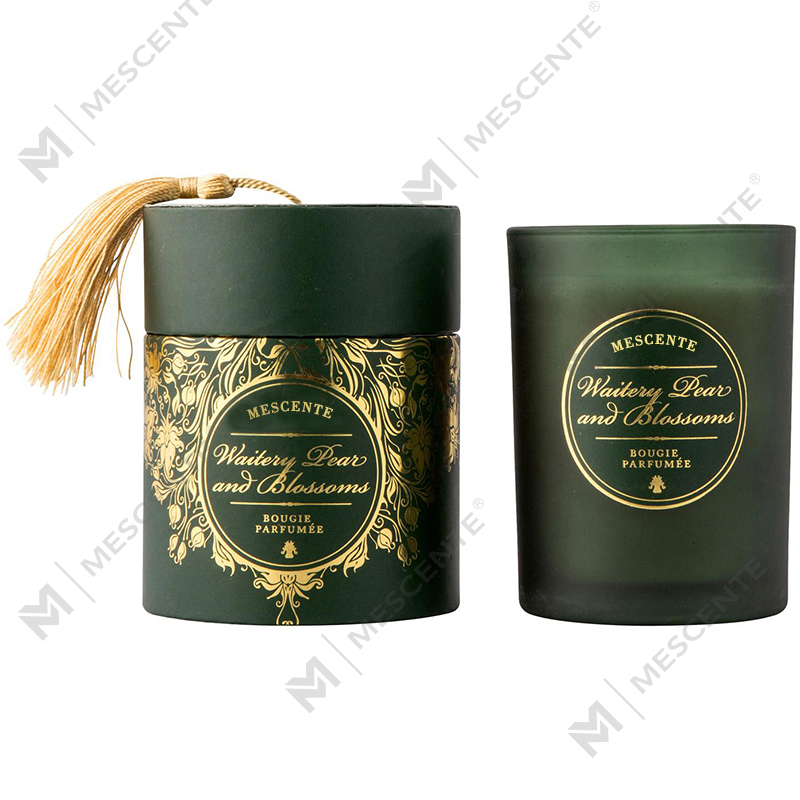 M&Scent Luxus-Weihnachts-Duftkerzen mit personalisiertem Logo in Weiß