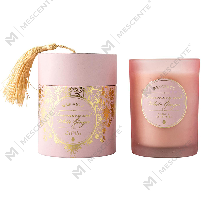 M&Scent Luxus-Weihnachts-Duftkerzen mit personalisiertem Logo in Weiß