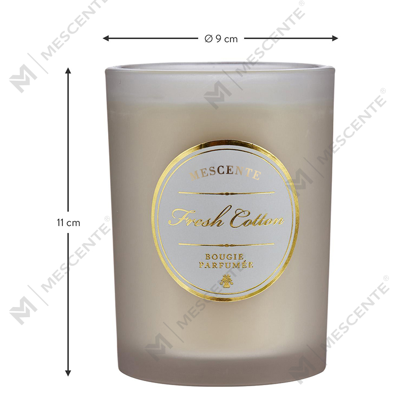 M&Scent Luxus-Weihnachts-Duftkerzen mit personalisiertem Logo in Weiß