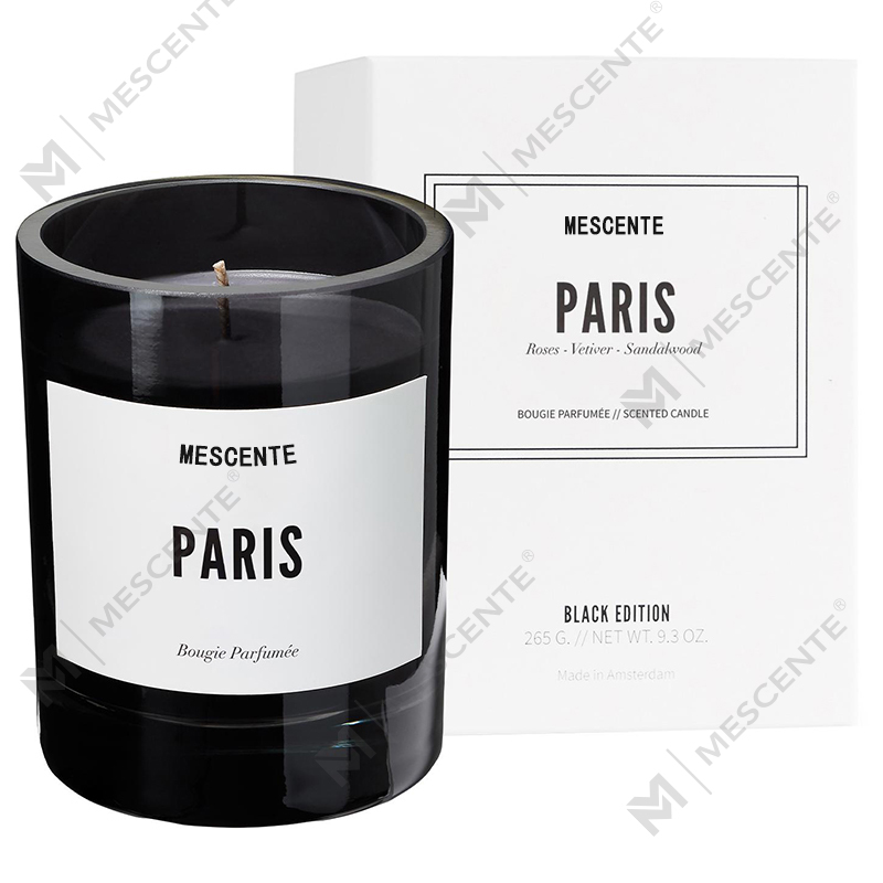 M&Scent Großhandel Luxus-Privatmarken-Duftkerzen in Schwarz mit personalisiertem Logo