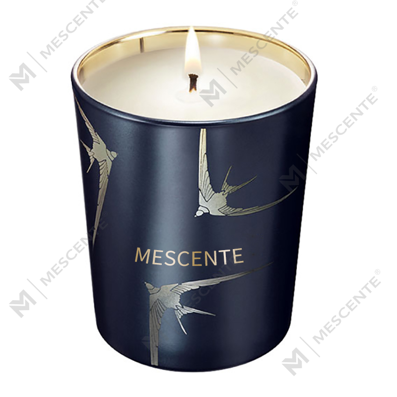 M&Scent Handgefertigter Luxus-Glashalter, Säule, Vanille-Duftkerze mit Kristallen