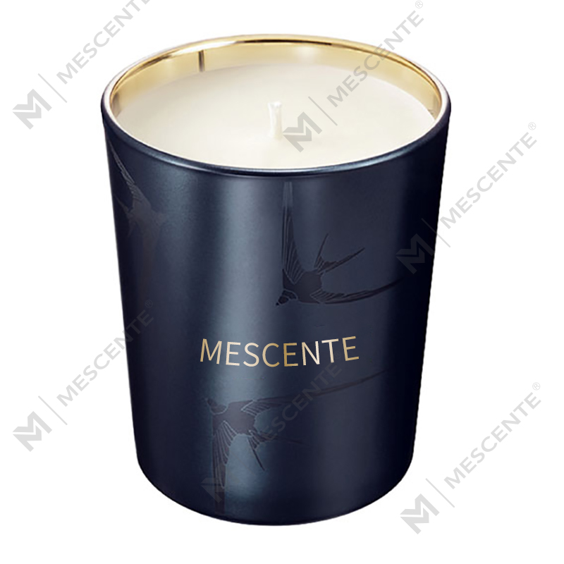 M&Scent Handgefertigter Luxus-Glashalter, Säule, Vanille-Duftkerze mit Kristallen
