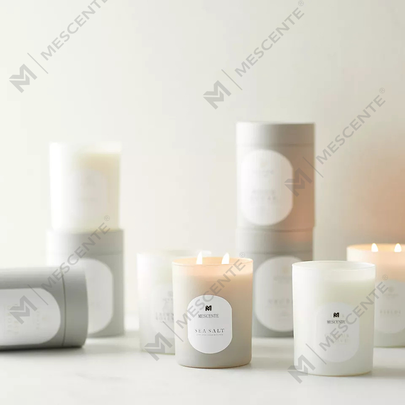 M&Scent Custom Logo Meditation Ungiftige Steine ​​Kräuter Handgegossene, natürlich duftende Sojawachs-Kristallkerzen