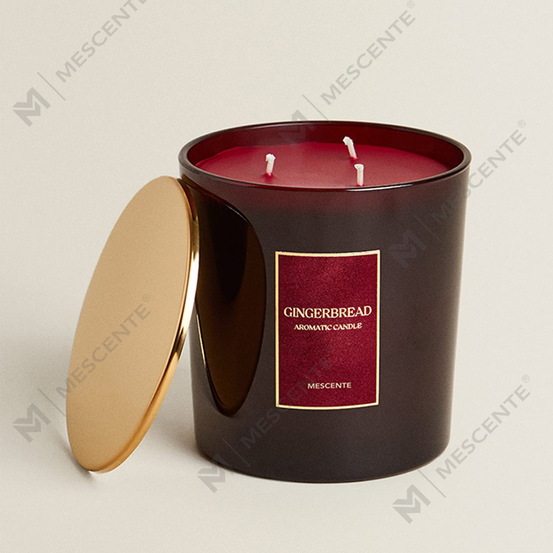 M&Scent Custom Luxuskerzen mit 3 Dochten, personalisierte Private-Label-Duftkerze aus schwarzem, mattem Glas