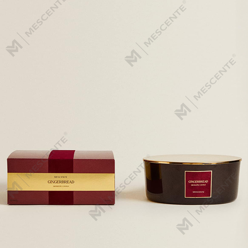 M&Scent Custom Luxuskerzen mit 3 Dochten, personalisierte Private-Label-Duftkerze aus schwarzem, mattem Glas