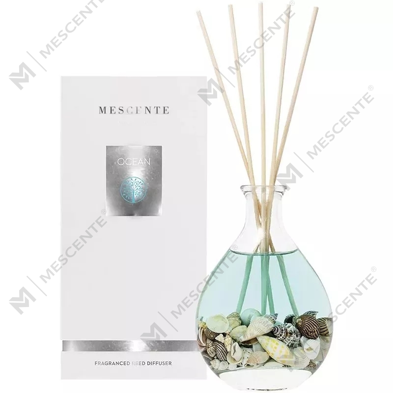 M&Scent Großhandel mit luxuriösen Private-Label-Glasflaschen-Rattanstäbchen-Diffusor-Sets mit Stopfen