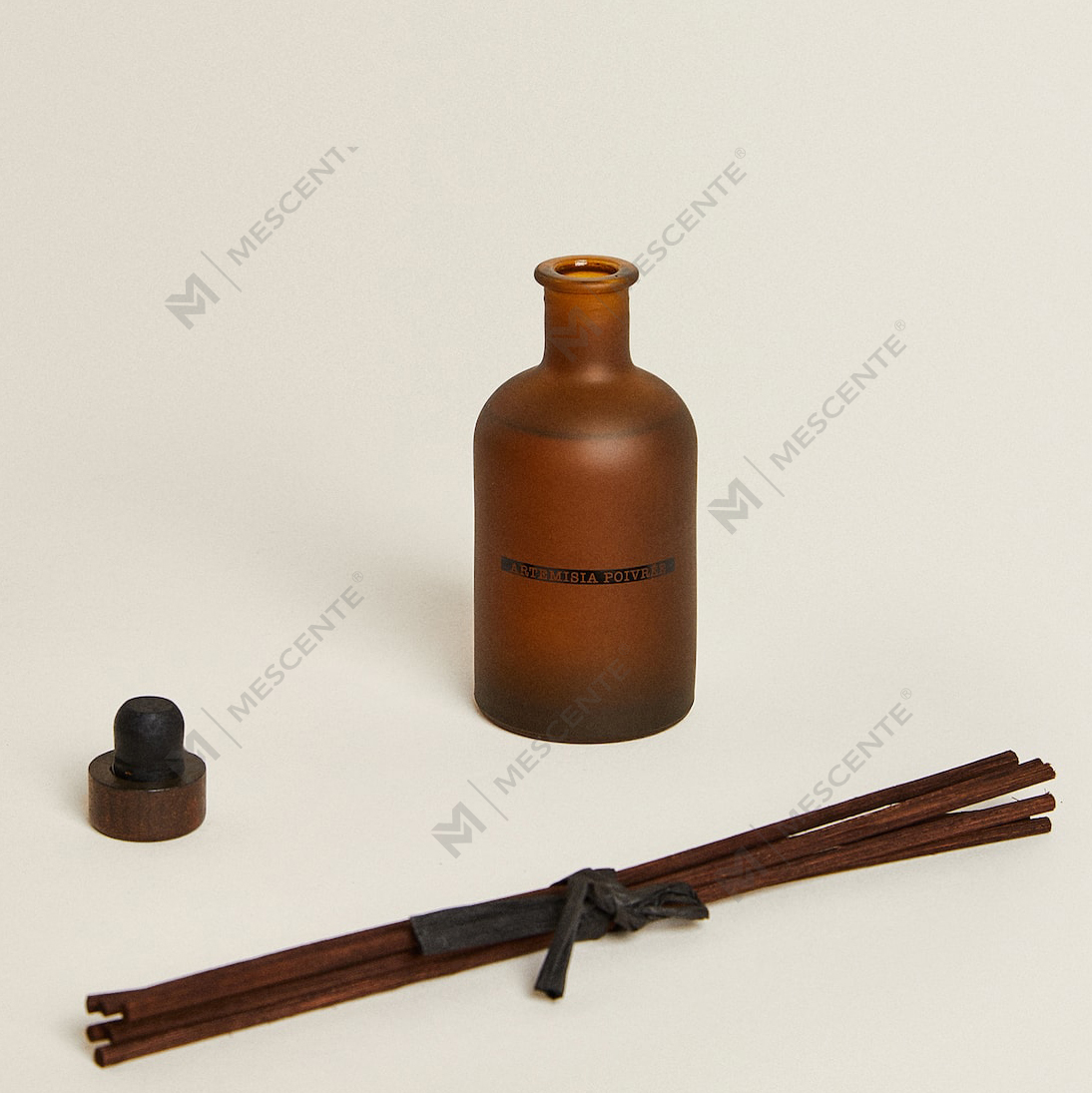 Luxuriöse große, schwarz gefrostete Flasche, 50 ml, 300 ml, getrocknete Blumen, Blumenaroma, ätherisches Öl, Reed-Diffusor, Öl-Set, Bulk