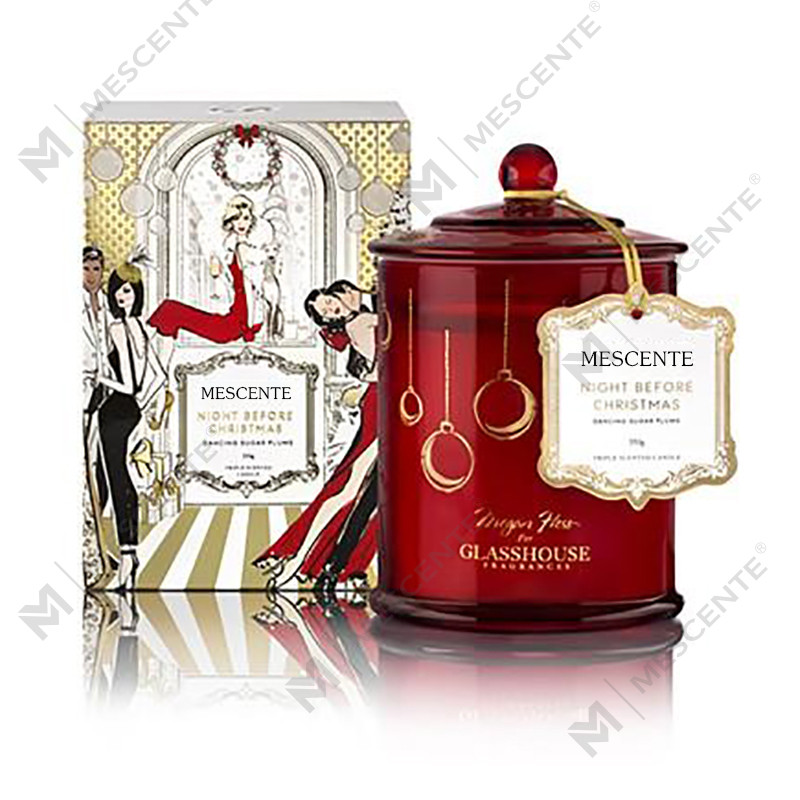 M&Scent Wholesale Luxus-Sojakerzen im kundenspezifischen Private Label-Weihnachtsglas mit gewölbtem Duft und Deckel